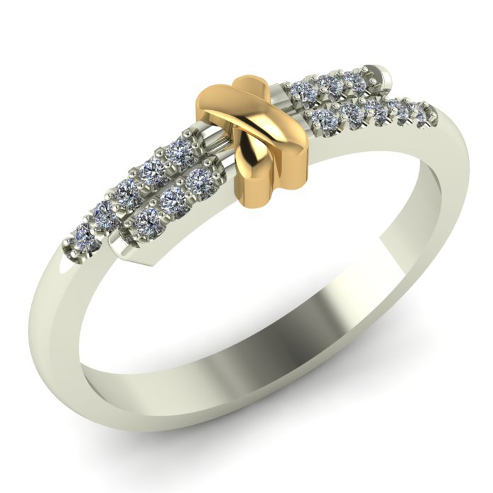 Кольцо, золото, бриллиант, 4025-11001-1